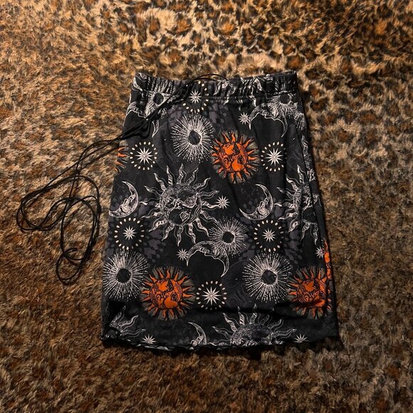 Dresses & Skirts - astrology sun and moon tie mini skirt
